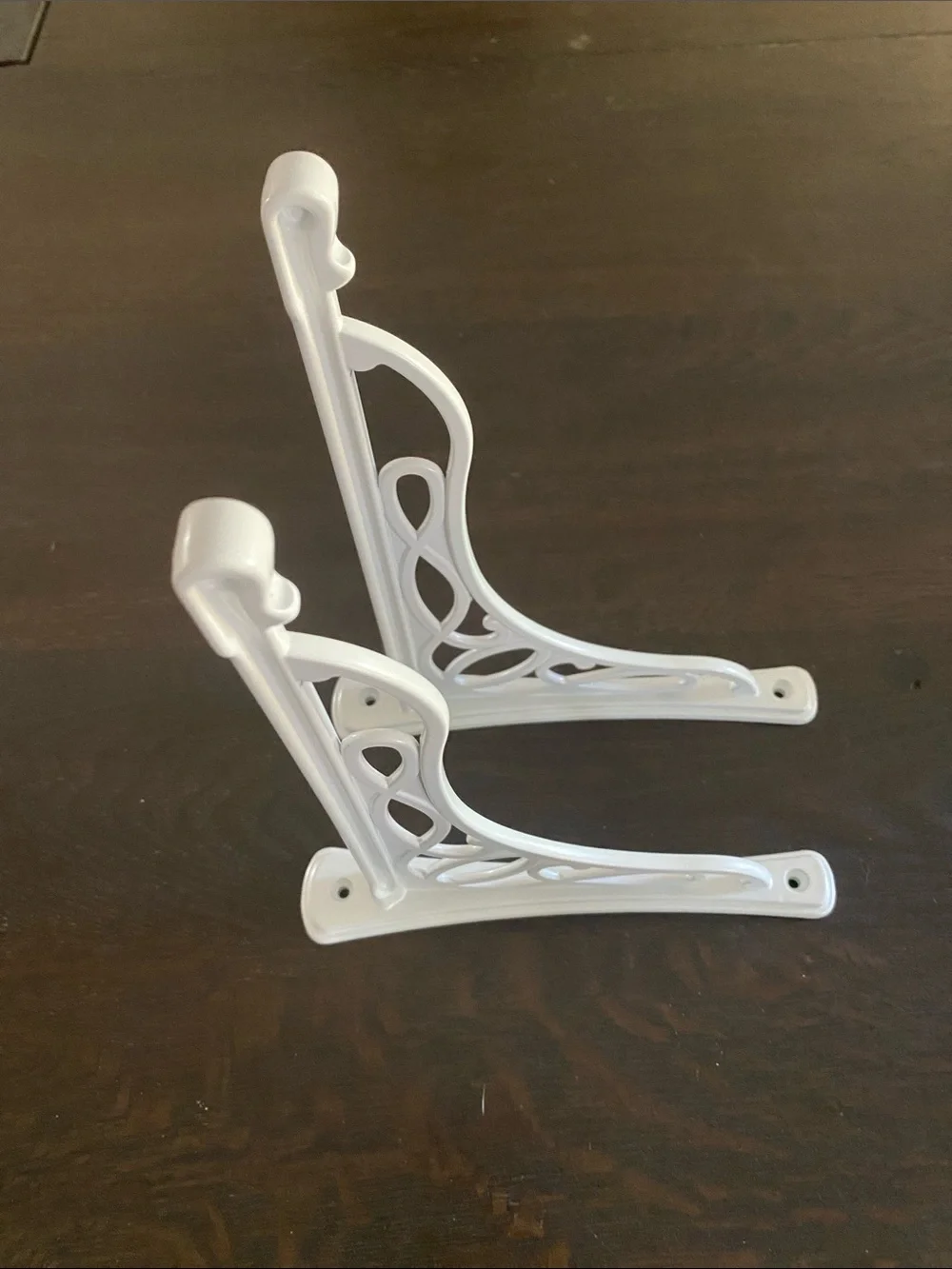 White Decorative Wall Bracket Pair - Unbranded